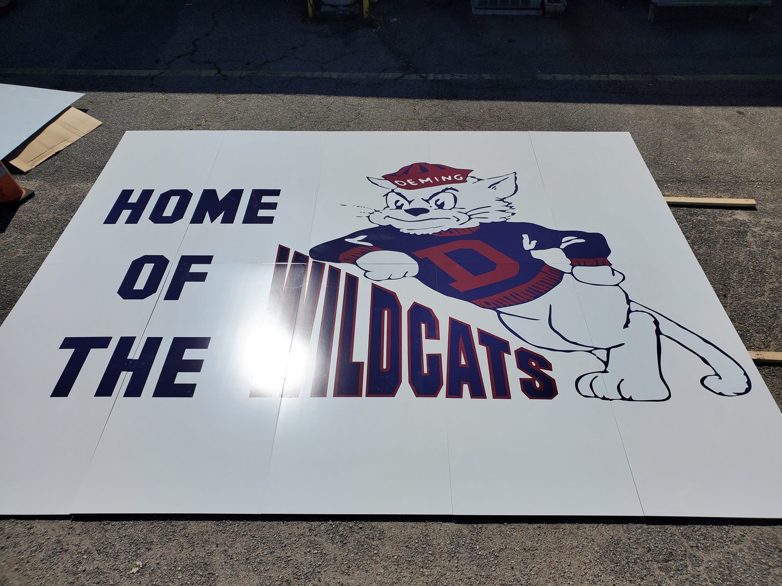 Home of the Wildcats gym floor decal